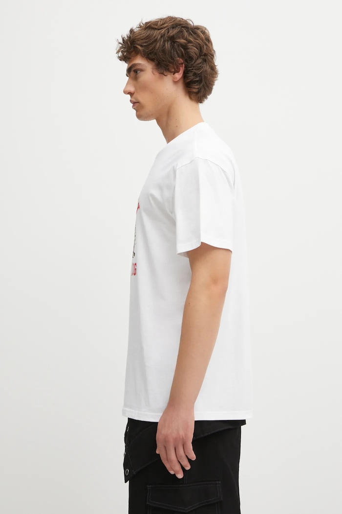 Carhartt WIP t-shirt in cotone S/S Wild Dog T-Shirt I035450.02XX bianco AW25