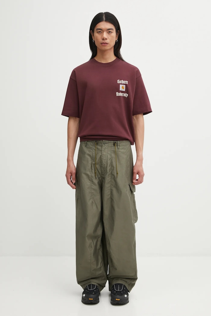 Carhartt WIP tricou din bumbac S/S Schooling Heart T-Shirt I035455.33KXX burgundia