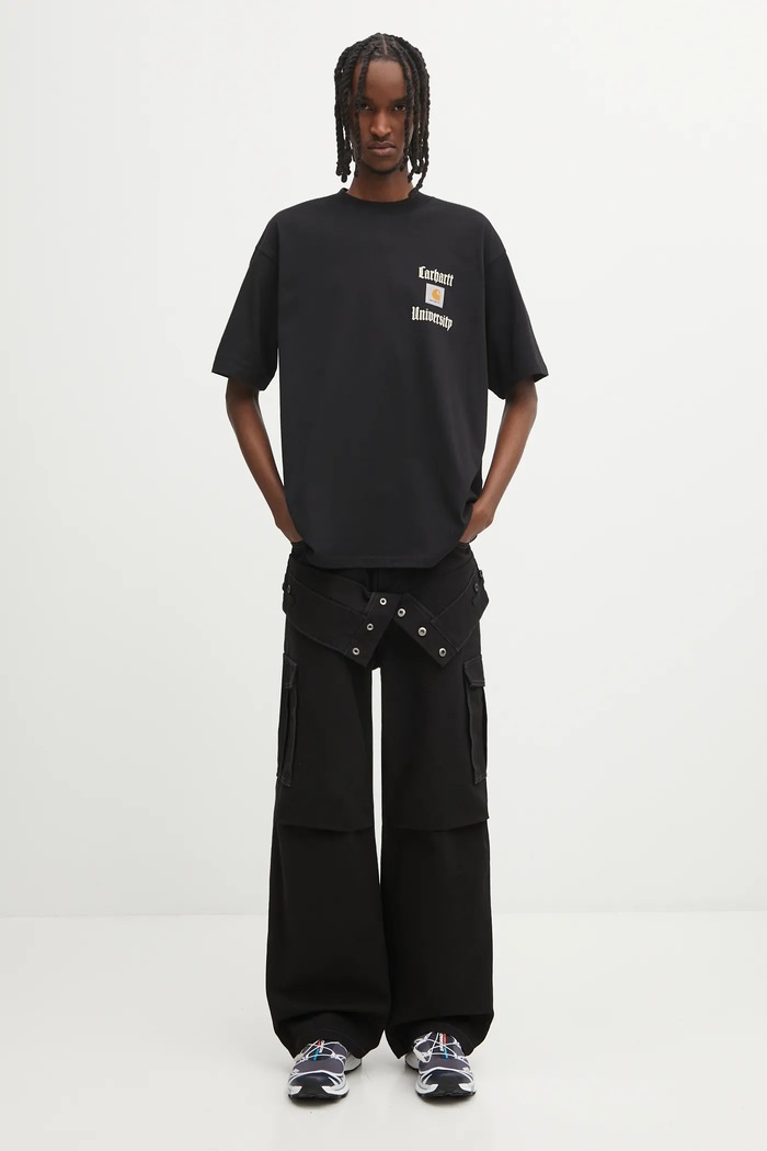 Carhartt WIP cotton t-shirt S/S Schooling Heart T-Shirt black I035455.89XX