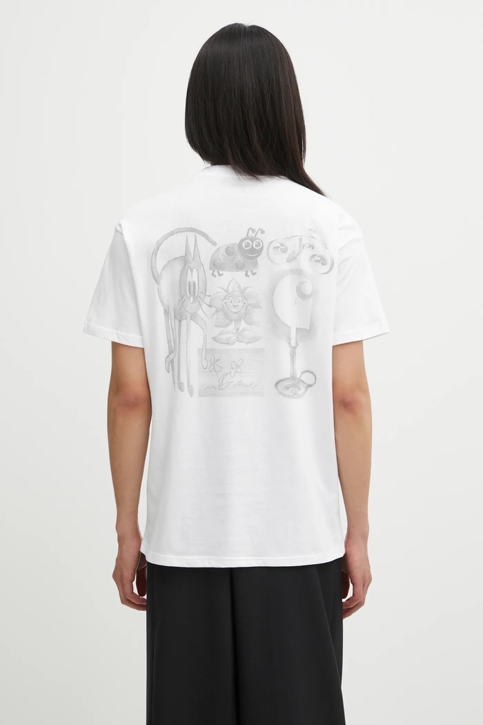 Carhartt WIP cotton t-shirt S/S Okniceok 01 T-Shirt cotton white I035440.02XX
