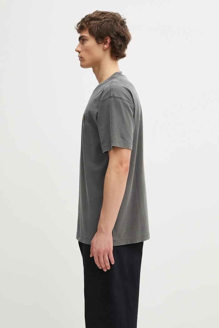 Carhartt WIP Bavlněné tričko Carhartt WIP S/S Vista T-Shirt I030780.89GD šedá AW25