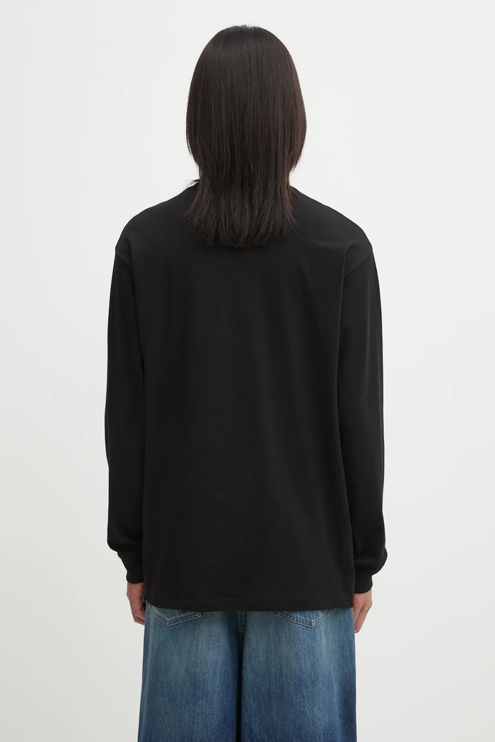 Clothing Carhartt WIP cotton longsleeve top L/S Pocket Heart T-Shirt I035300.00EXX black