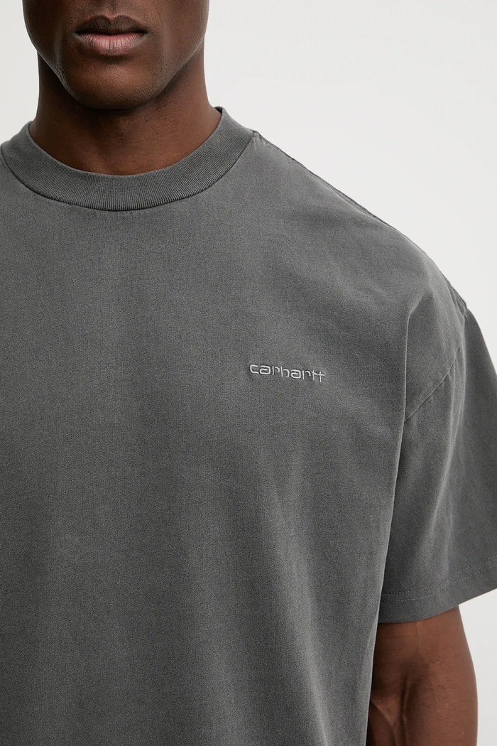 Carhartt WIP cotton t-shirt S/S Benton T-Shirt gray I035590.87GD