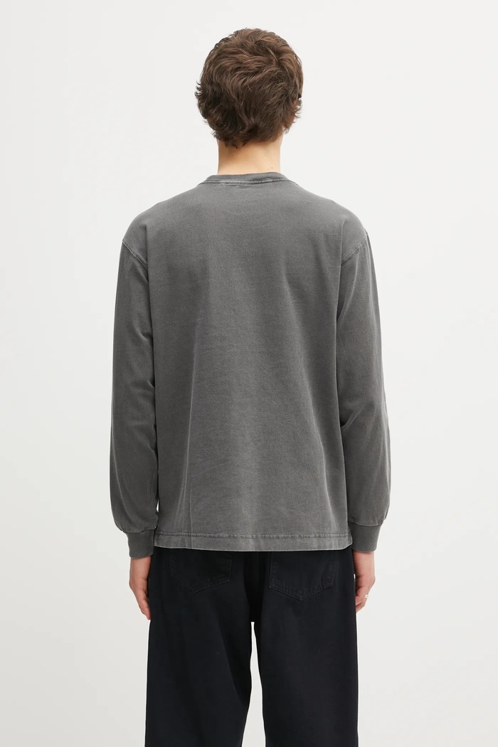 Oblečení Carhartt WIP Bavlněné tričko s dlouhým rukávem Carhartt WIP L/S Vista T-Shirt I030779.89GD šedá