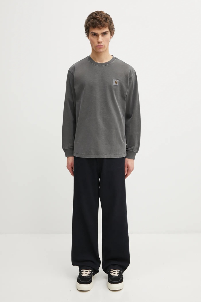 Bavlněné tričko s dlouhým rukávem Carhartt WIP L/S Vista T-Shirt Carhartt WIP šedá I030779.89GD