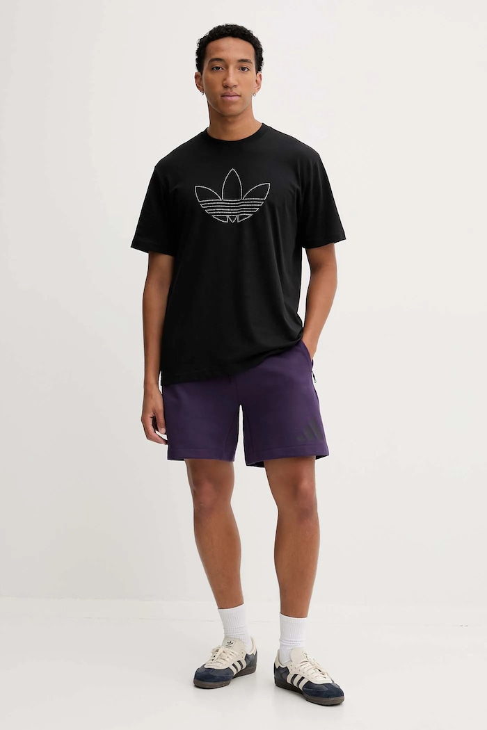 adidas Originals t-shirt bawełniany Studded JY2806 czarny AW25
