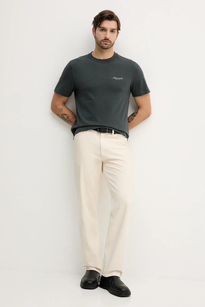 Abercrombie & Fitch t-shirt bawełniany 3-pack zielony KI123.5084.100