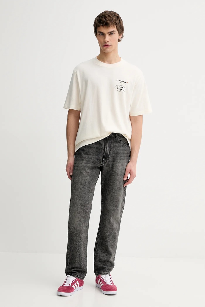 Bavlnené tričko Abercrombie & Fitch KI123.5257.100 béžová AW25