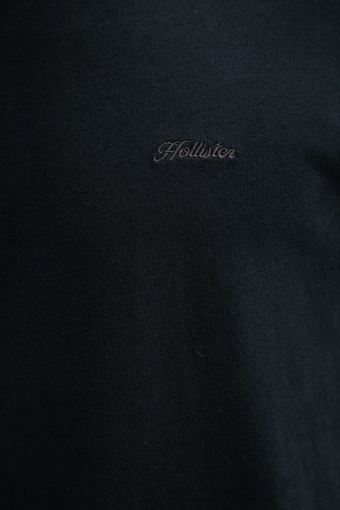 Hollister Co. pamut póló KI323.5400.900 fekete