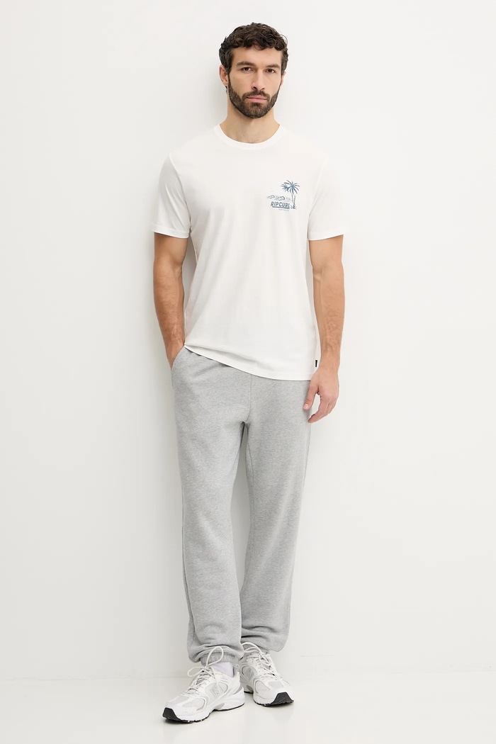 Βαμβακερό μπλουζάκι Rip Curl 0TYMTE μπεζ AW25