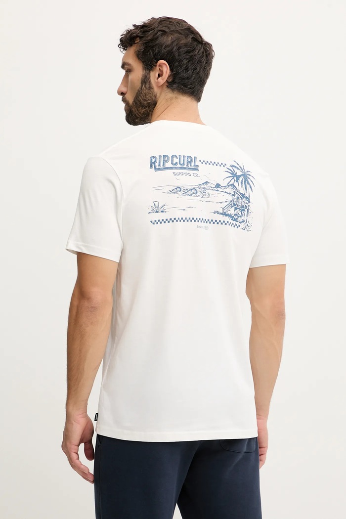 Βαμβακερό μπλουζάκι Rip Curl βαμβάκι μπεζ 0TZMTE
