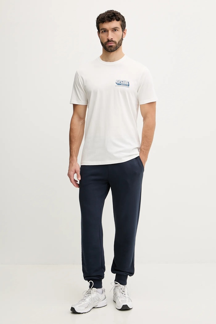 Βαμβακερό μπλουζάκι Rip Curl 0TZMTE μπεζ AW25