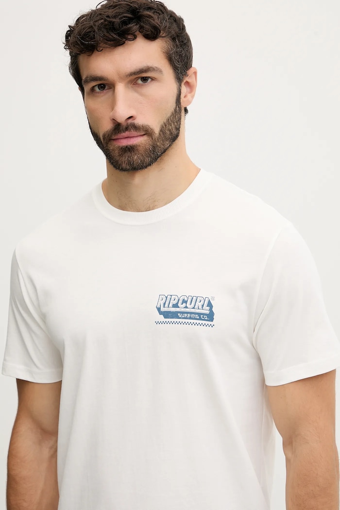 Βαμβακερό μπλουζάκι Rip Curl μπεζ 0TZMTE