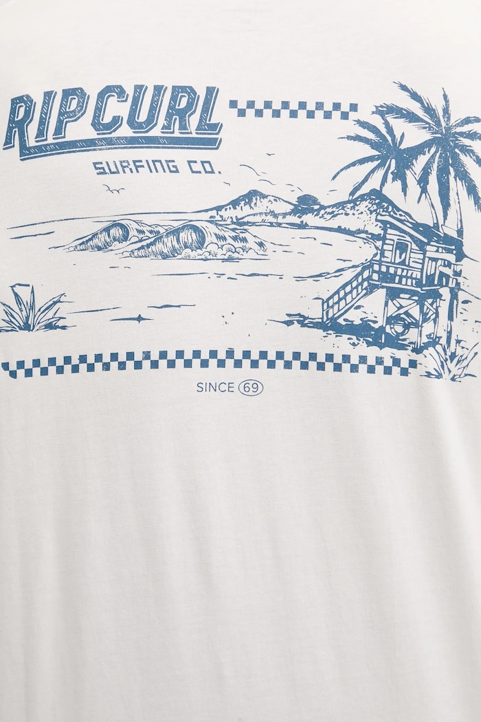 Βαμβακερό μπλουζάκι Rip Curl 0TZMTE μπεζ
