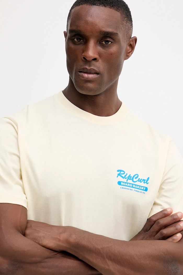 Bavlnené tričko Rip Curl béžová 0U7MTE