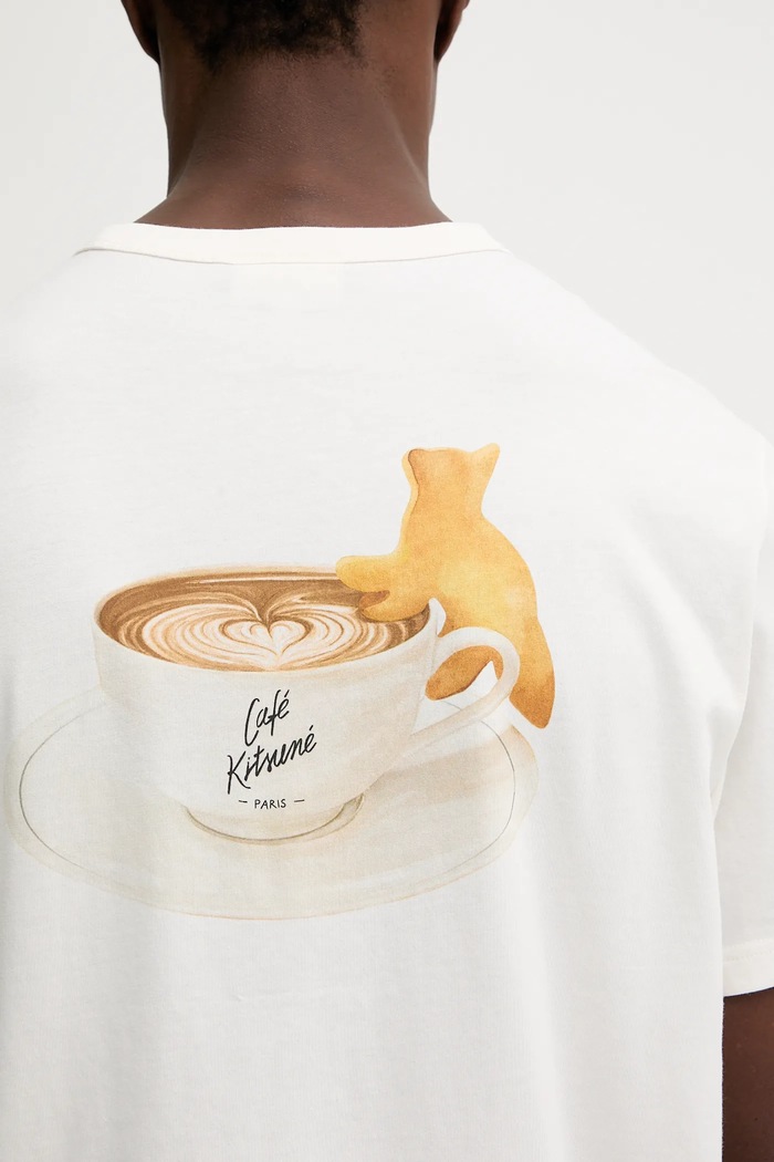 Бавовняна футболка Café Kitsuné Cappuccino Relax PU00102KJ7014 бежевий
