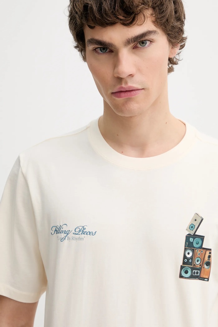 Bavlnené tričko Filling Pieces Speaker Wall béžová 422520500239