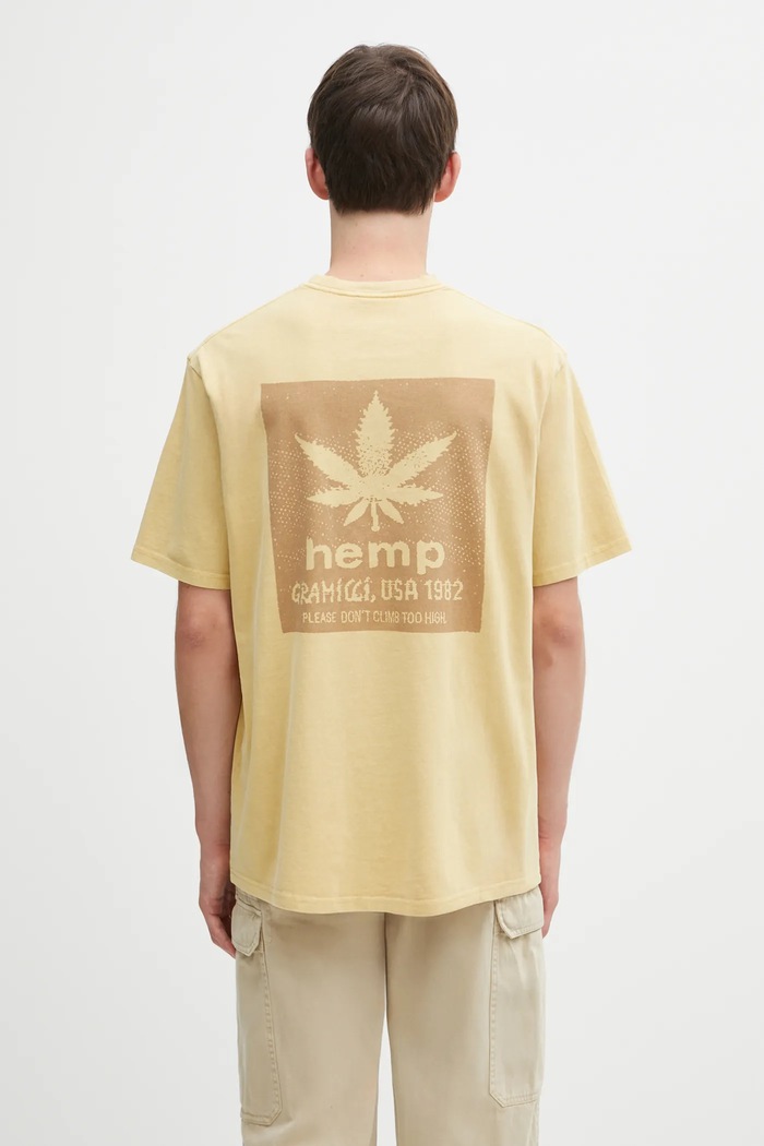 Памучна тениска Gramicci Hemp стандартна жълт G5FU.T081