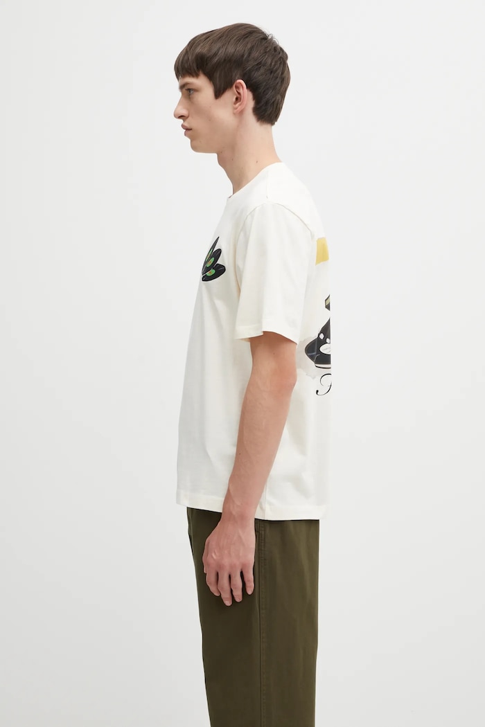 Одежда Хлопковая футболка Filling Pieces T-shirt DJ 422520500241 бежевый