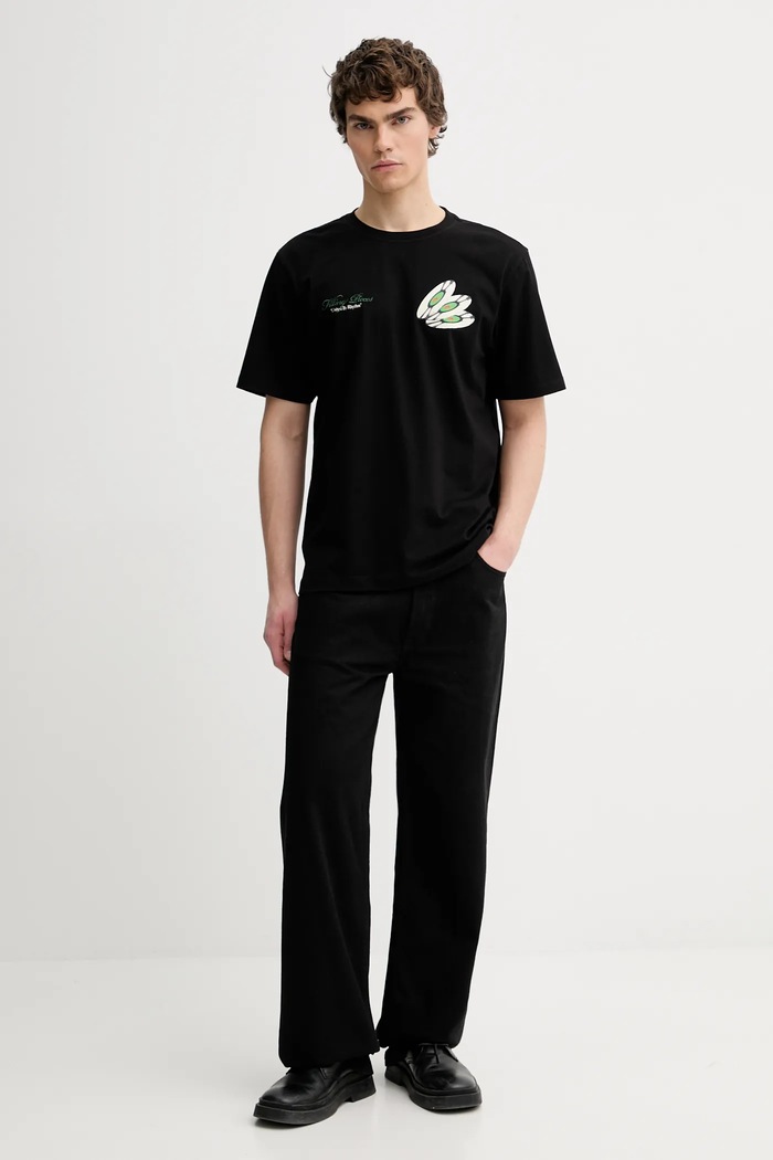 Bavlnené tričko Filling Pieces T-shirt DJ 422520500241 čierna AW25