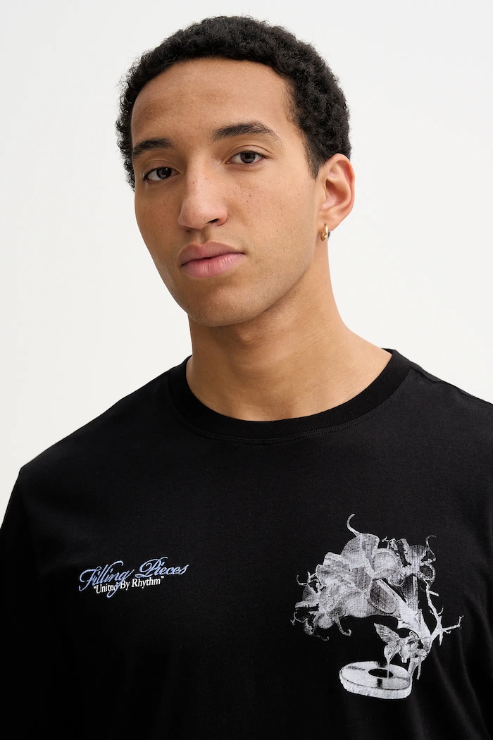 Îmbrăcăminte Filling Pieces tricou din bumbac Grammophone 422520500236 negru