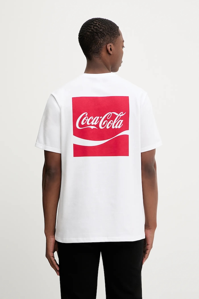 Дрехи Памучна тениска Converse x Coca Cola CVM5T514 бял
