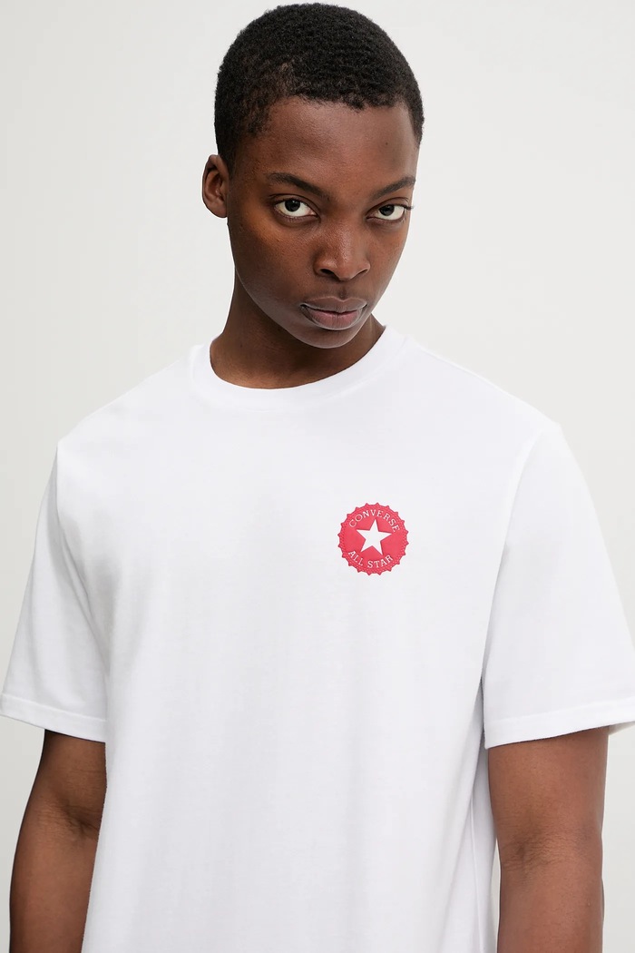 Памучна тениска Converse x Coca Cola бял CVM5T514