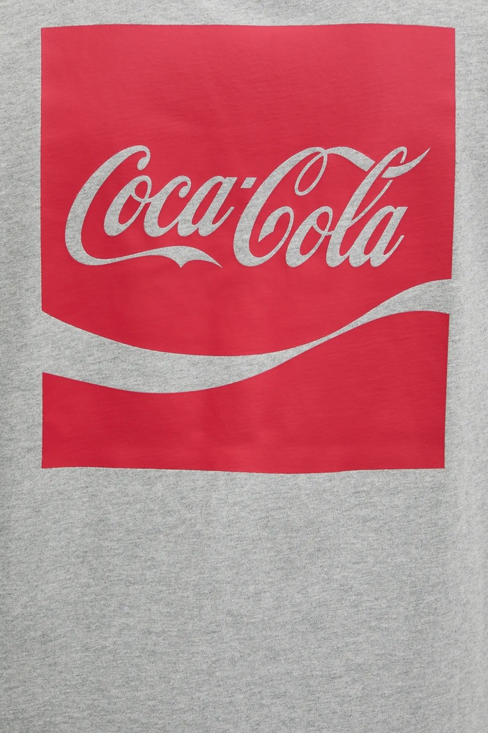 Памучна тениска Converse x Coca Cola CVM5T514 сив
