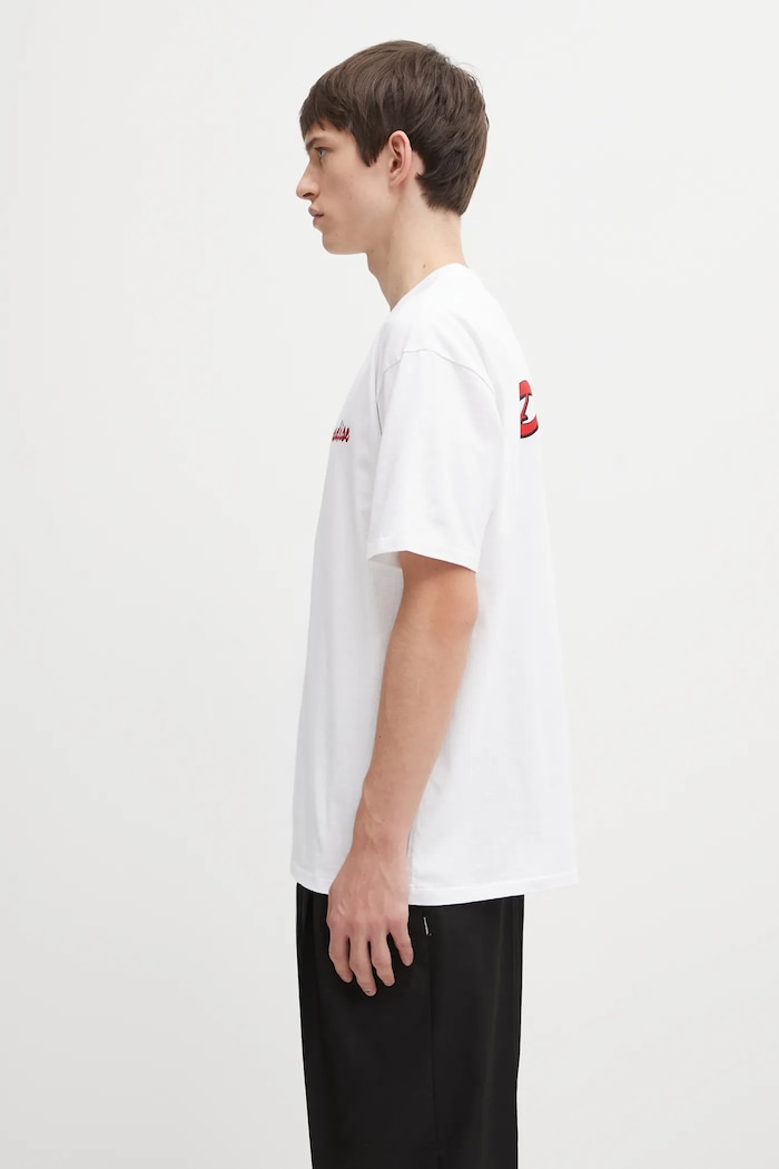 Βαμβακερό μπλουζάκι Wacko Maria 25FW.WMT.WT10 λευκό AW25