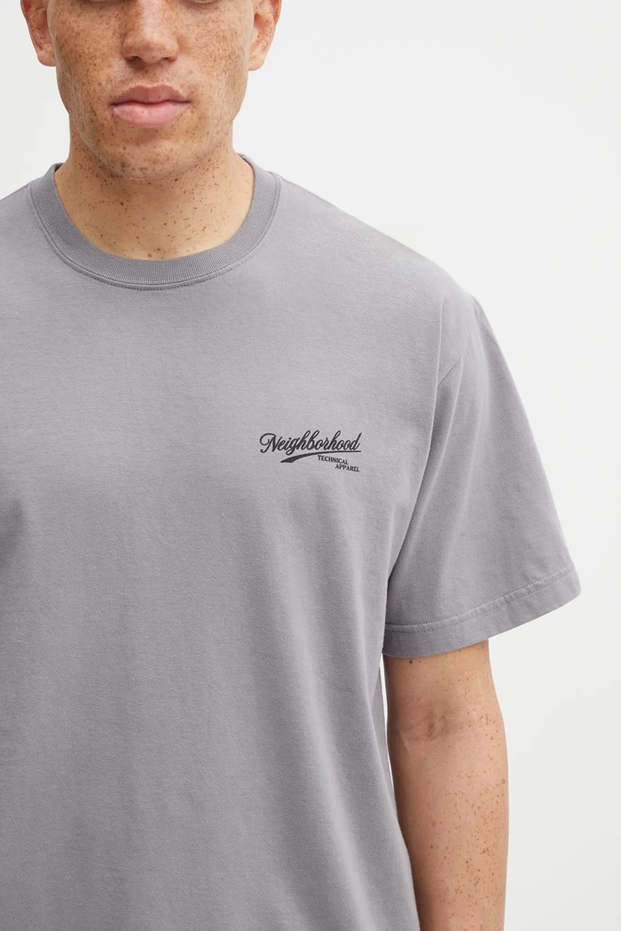 Βαμβακερό μπλουζάκι NEIGHBORHOOD NH. TEE SS-8 γκρί 252PCNH.ST08