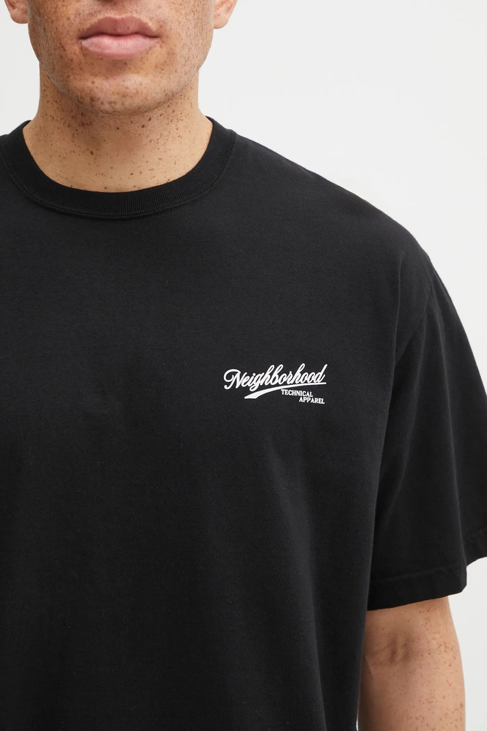 Βαμβακερό μπλουζάκι NEIGHBORHOOD NH. TEE SS-8 μαύρο 252PCNH.ST08