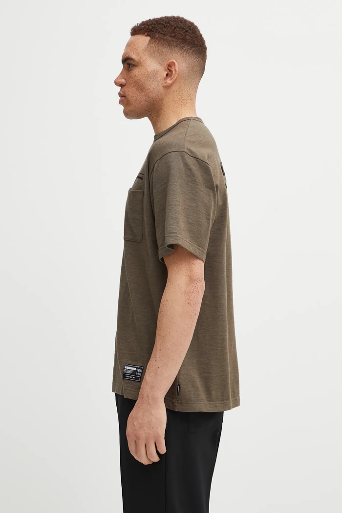 Βαμβακερό μπλουζάκι NEIGHBORHOOD HEATHER FABRIC 252UWNH.CSM10 πράσινο AW25