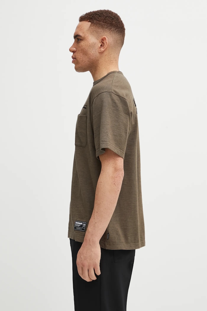 Βαμβακερό μπλουζάκι NEIGHBORHOOD HEATHER FABRIC 252UWNH.CSM10 πράσινο AW25