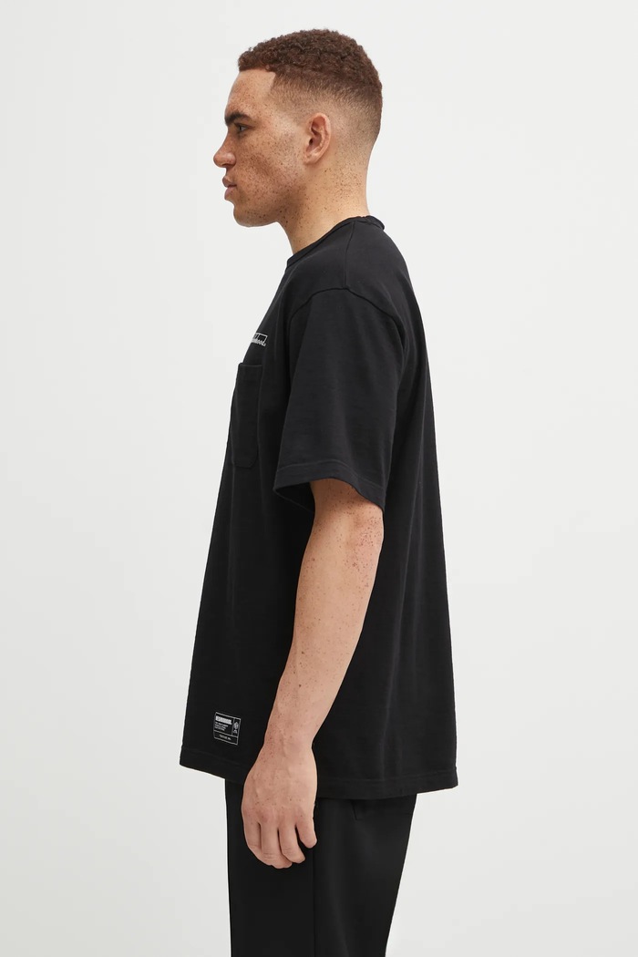 Βαμβακερό μπλουζάκι NEIGHBORHOOD HEATHER FABRIC 252UWNH.CSM10 μαύρο AW25