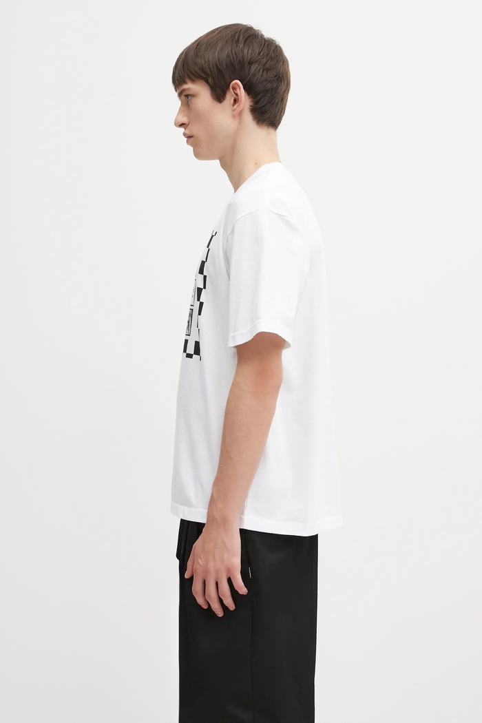 Βαμβακερό μπλουζάκι NEIGHBORHOOD NH . TEE SS-7 252PCNH.ST07 λευκό AW25