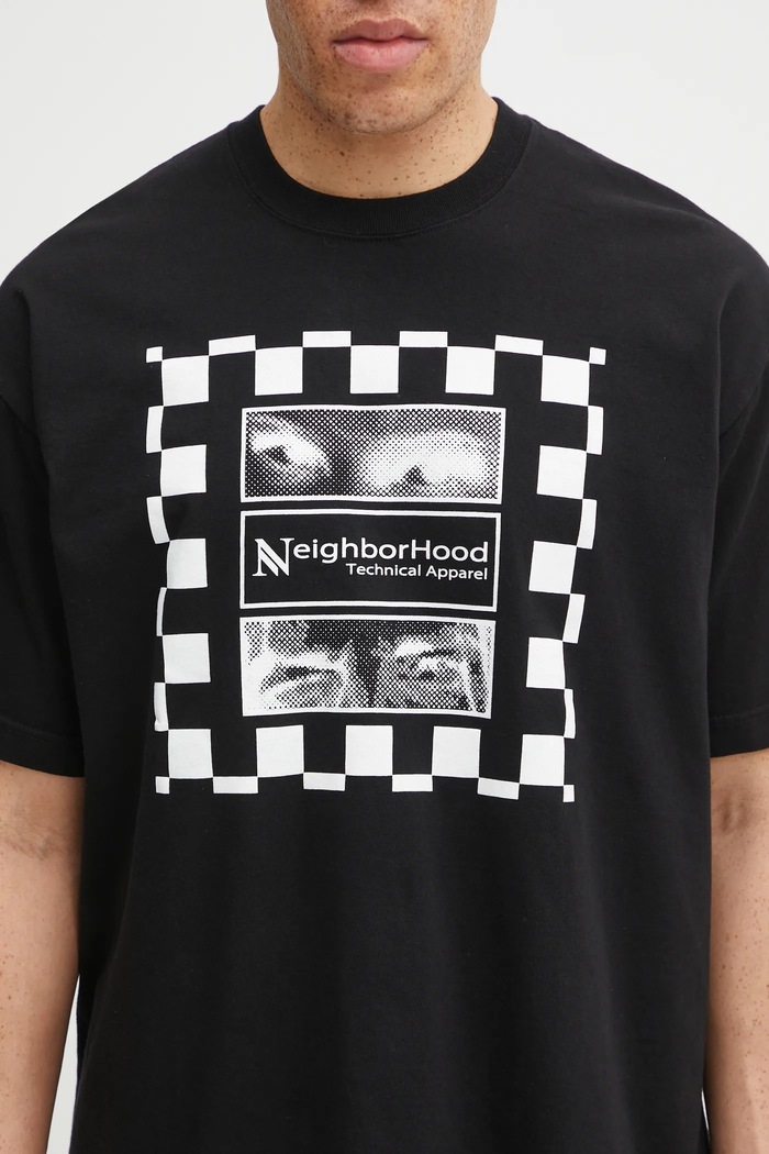 Βαμβακερό μπλουζάκι NEIGHBORHOOD NH . TEE SS-7 μαύρο 252PCNH.ST07