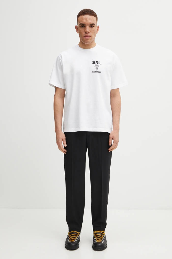 Βαμβακερό μπλουζάκι NEIGHBORHOOD SRL . TEE SS-1 252PCNH.ST18 λευκό