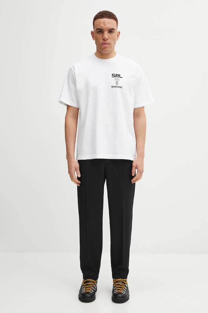 Βαμβακερό μπλουζάκι NEIGHBORHOOD SRL . TEE SS-1 252PCNH.ST18 λευκό