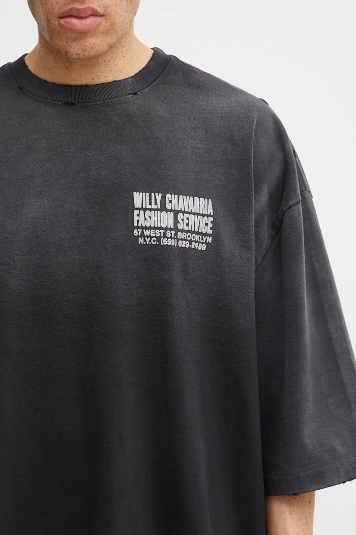 Willy Chavarria cotton t-shirt Fashion Services Buffalo black WCJSY0110.001