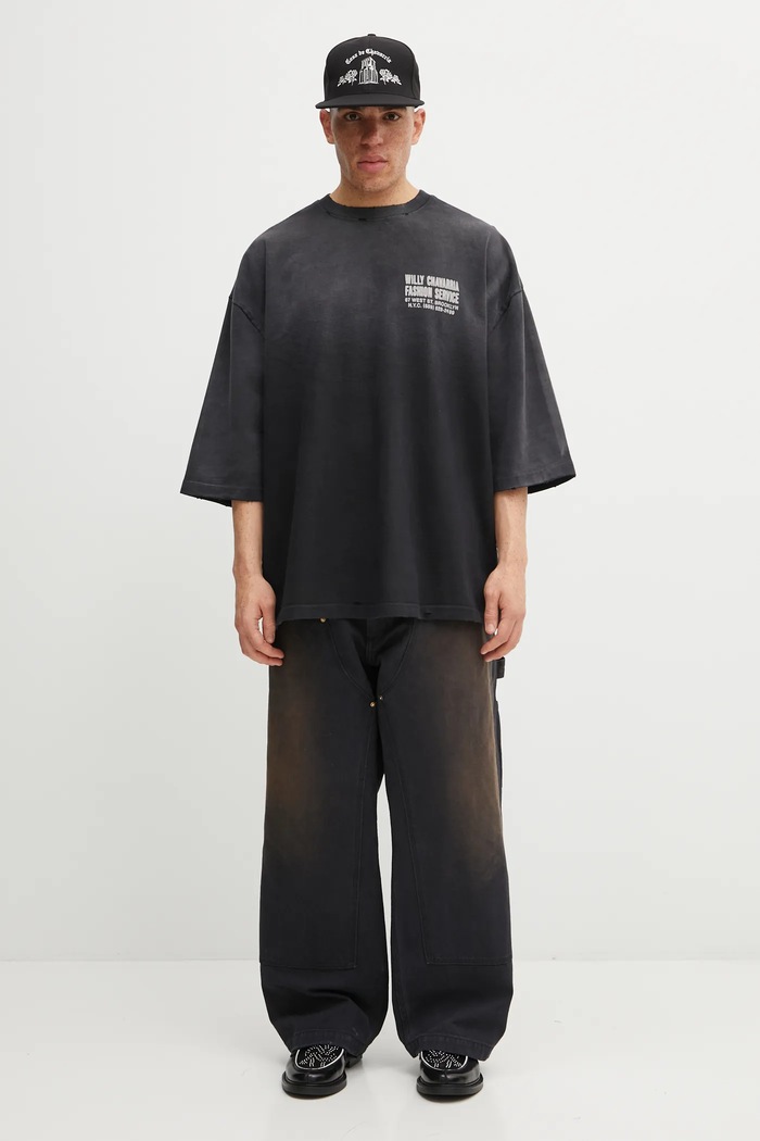 Willy Chavarria cotton t-shirt Fashion Services Buffalo WCJSY0110.001 black