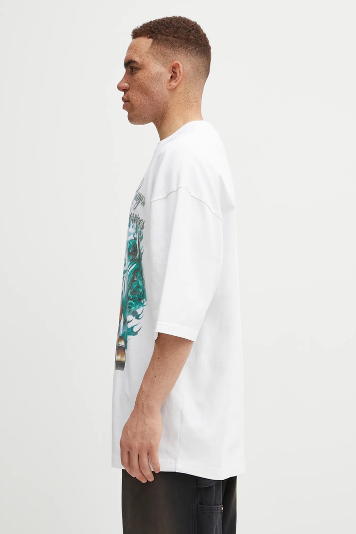 Willy Chavarria t-shirt bawełniany Prayer Services Northsider WCJSY0133.000 biały AW25
