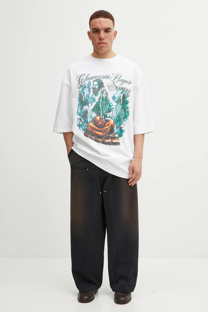 Willy Chavarria t-shirt bawełniany Prayer Services Northsider WCJSY0133.000 biały