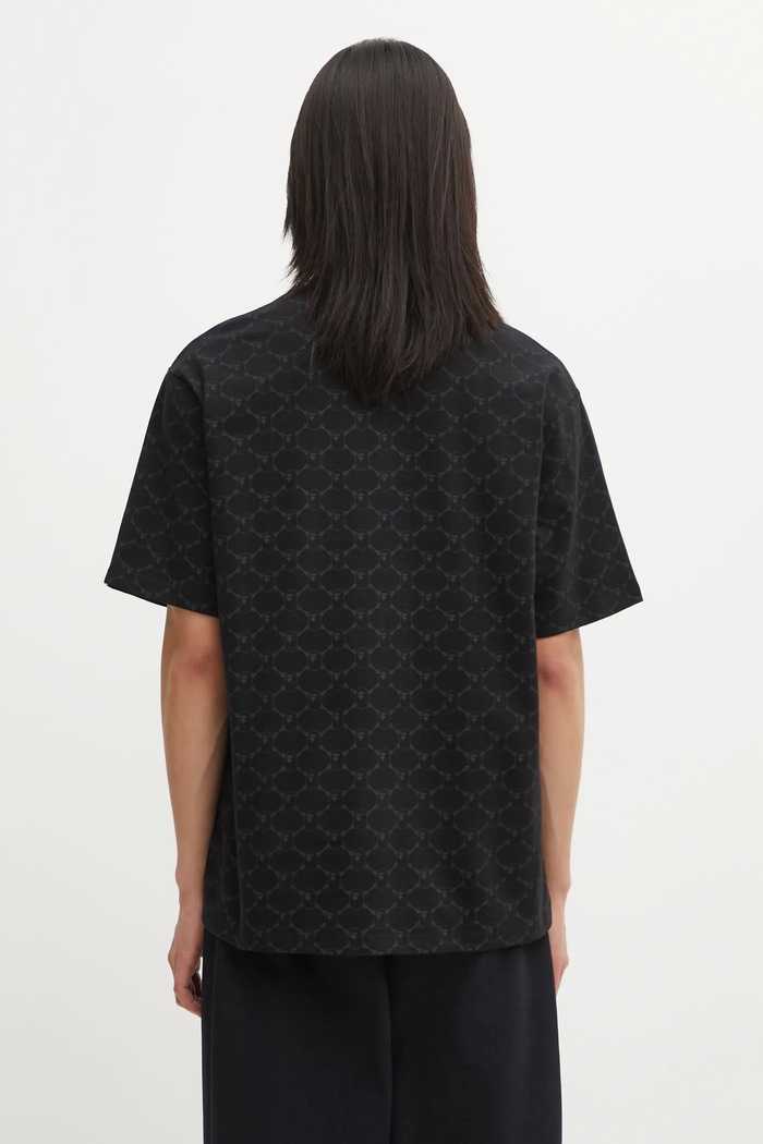 Abbigliamento A Bathing Ape t-shirt in cotone College Monogram Logo 001CSL301316M nero