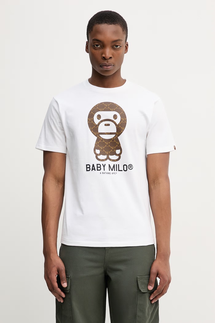 A Bathing Ape t-shirt in cotone Palm Tree Camo regolare nero 001CSL301317M