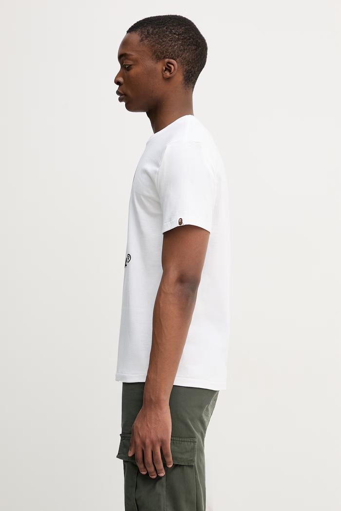 A Bathing Ape t-shirt in cotone Palm Tree Camo 001CSL301317M nero AW25