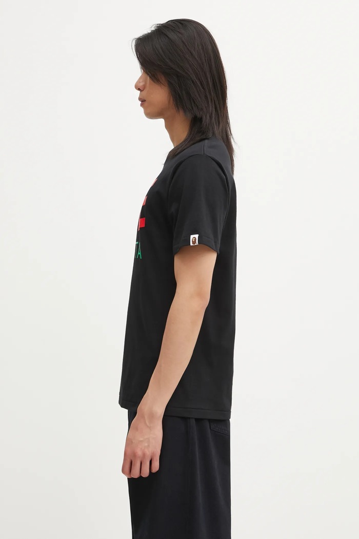 A Bathing Ape t-shirt in cotone 001TEL301022M nero AW25
