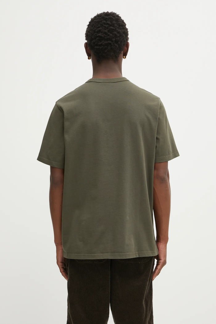 Одяг Бавовняна футболка Café Kitsuné Barista Fox Patch Relaxed CKNU00102KJ7013 зелений