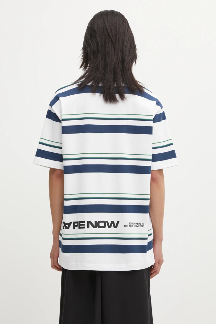 Одяг Бавовняна футболка AAPE Now AAPTEM1605XXO білий