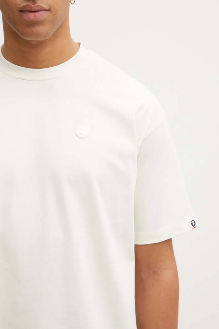 Хлопковая футболка AAPE Now бежевый AAPTEM1606XXO