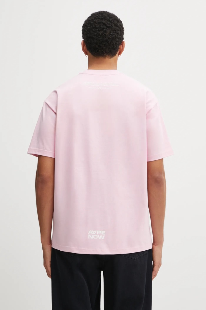 Одяг Бавовняна футболка AAPE Now AAPTEM1606XXO рожевий